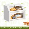 BMOSU Farmhouse Bread Box for Kitchen Countertop Bread box Double