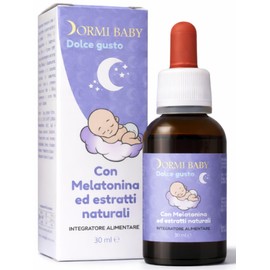 Melatonina Bambini Pura in Gocce aiuta a Dormire la Notte. Doppia azione Camomilla calma Coliche.Integratore Alimentare Naturale efficace per jet lag. Sonno sicuro neonati