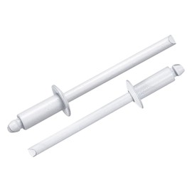 sourcing map 50Pcs 5/32"x3/8" Aluminum Dome-Head Blind Rivets, Open-End Type Blind Rivets for DIY, Sheet Metal, Automotive Repairs, Furniture, Boat, and Duct Work (White)