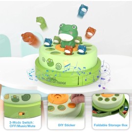 Frog Bounce Catch Game for Kids, Popping Toy for Ages 4-8, Fun Family Gift
