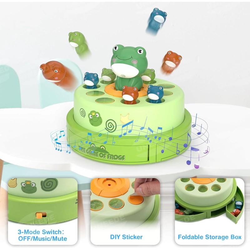 Frog Bounce Catch Game for Kids, Popping Toy for Ages