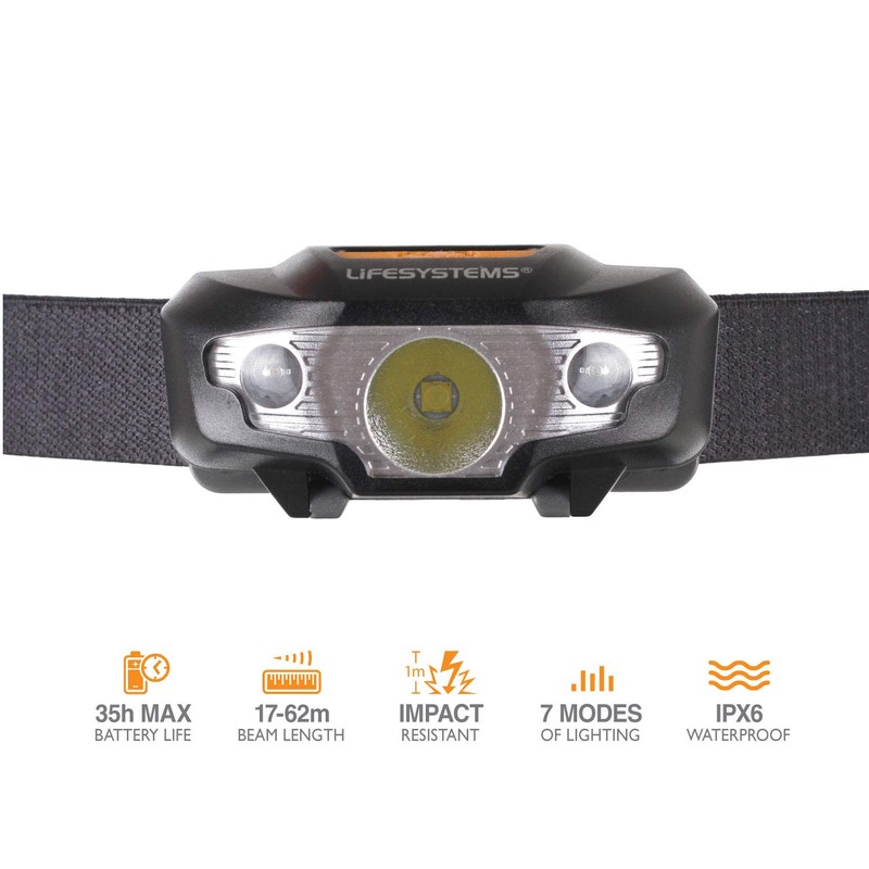 Life Systems Intensity 155 LED Head Torch, Black, One Size