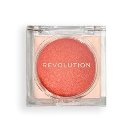Revolution, Beam Bright Blush, Face Powder Blush, Easy to Blend & Buildable, Luminous Cheeks, Vegan & Cruelty Free, Orange Crush