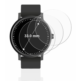 Savvies 6 Pack Screen Protector compatible with Watches (Circular, ø: 33 mm) Protection Film Clear