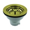 Westbrass Push-Pull Style Large Kitchen Sink Basket Strainer, Polished Brass,