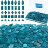 LITMIND Turquoise Stained Glass Mosaic Tiles Kit for Crafts -