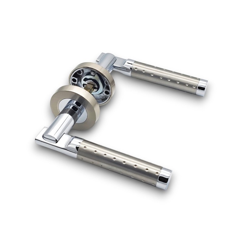 Layton Infinity Decor Solid Zamak Lever on Rose Two Tone