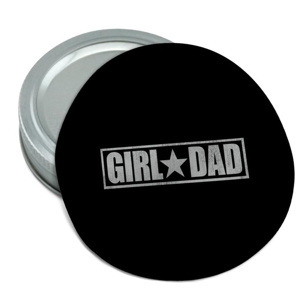 Graphics & More Girl Dad Star Round Rubber Non-Slip Jar