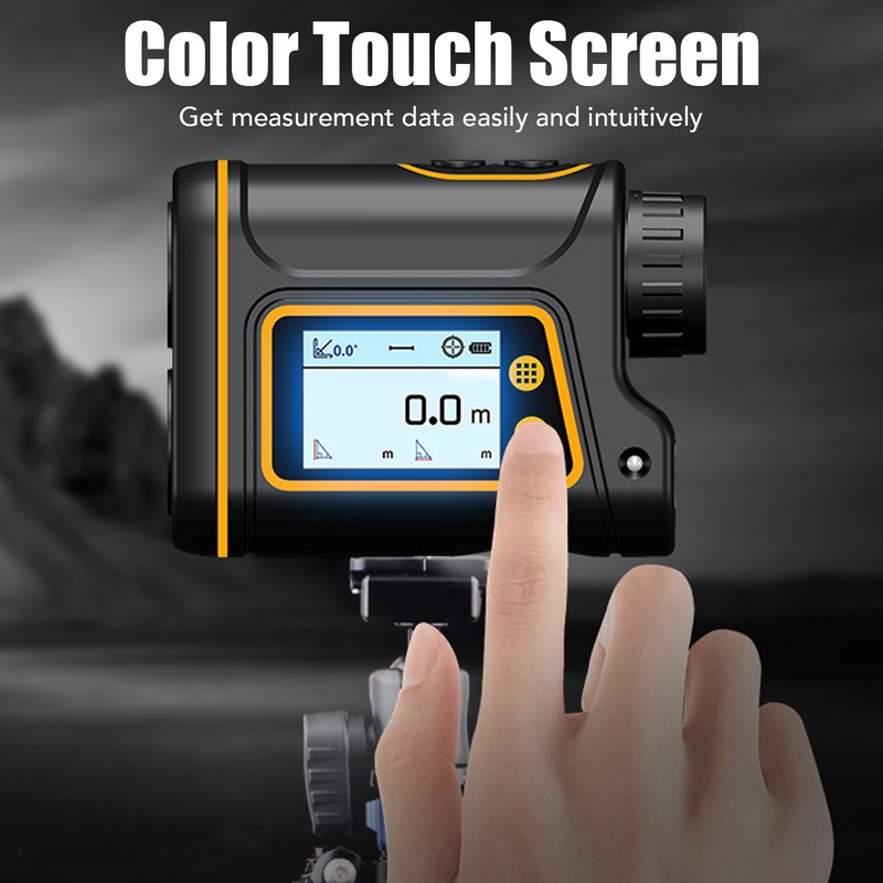 Telescope Range Finder 6X Magnification LCD Touch Screen Laser Distance