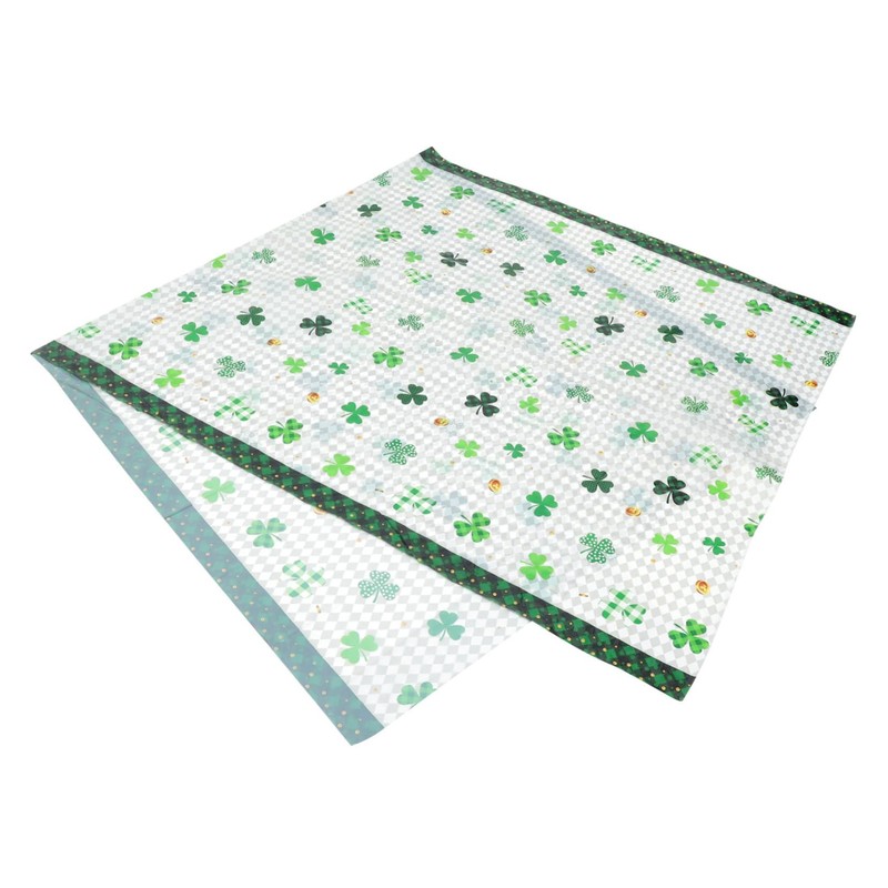 Alipis 2pcs Shamrock Party Tablecloth St. Patrick's Day Party Supplies