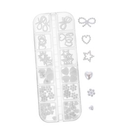 Gatuida 1 Box Stereoscopic Nail Art Pearls DIY Manicure Charms for Creative Nail Designs Durable Easy to Stick for Various Occasions for Personal Projects and Accessories