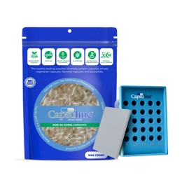 Capsuline DIY Bundle - Clear Size 00 Empty Vegetarian Capsules 1000 Count Filling Veggie Pill Caps with Capsu-Tray Manual Capsule Holding Tray