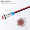 DaierTek LED Indicator Light 12V Red LED 6MM Metal Waterproof