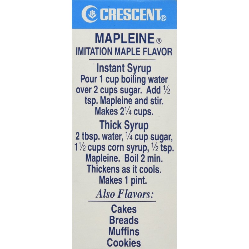 Crescent Mapleine Imitation Maple Flavoring 2oz Bottle (Pack of 1)