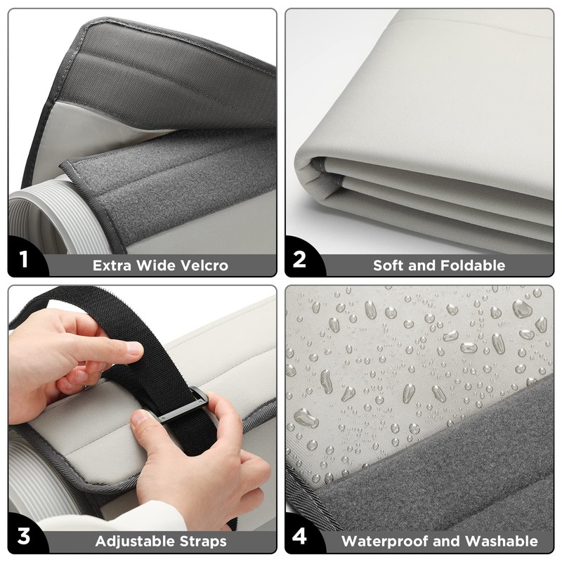 TURBRO Insulated Hose Cover with Adjustable Strips for Portable Air