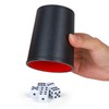 Gesserit Felt Lined PU Leather Dice Cups Set, 6 Quiet