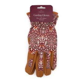 Robert Frederick Outdoor Gardening Gloves - Women's One Size - William Morris Design - Padded with Elastic Cuffs