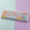 PBT Keycaps 136 Keys MOA Profile Cat Keycaps Dye-Sublimation Rainbow