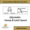 Dynasty Hardware Door Closer, Commercial Hydraulic Closer, Self-Closing, Spring Size