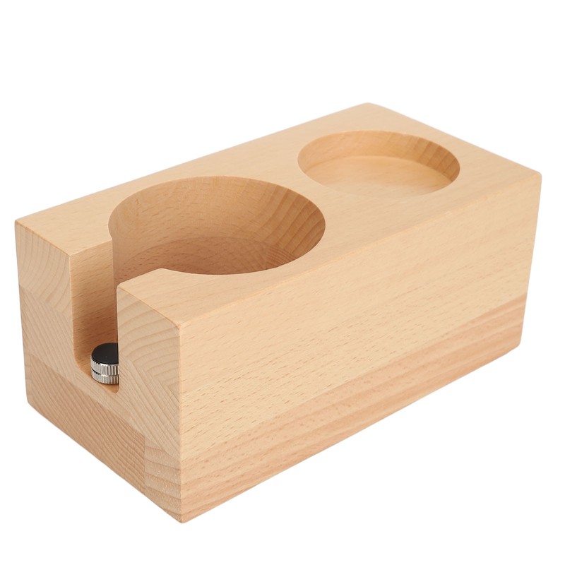 Wooden Coffee Tamper Station Stable Prevent Slip Coffee Tamper Holder