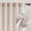 MIULEE Natural White Linen Curtains 84 Inch Length 2 Panels