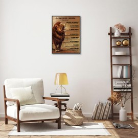 Dazzlewall Motivational Lion Wall Decor Poster, Inspirational Positive Quotes Wall Poster for Bedroom Gym Office Decor 12x16 in Unframed