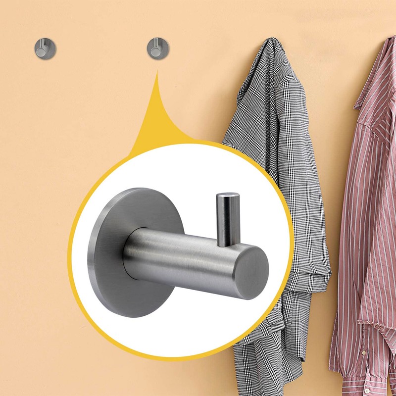 Neuhall 4 x Wall Hooks, Coat Hooks, Wall Towel Hooks,