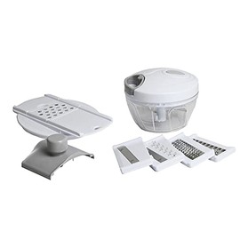 Pearl Metal Simplice Chopper & Grater Slicer & Julienne Set C-1065, White