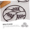 Mobestech 3pcs Iron Art Tableware Mat Heat Insulation Pad for