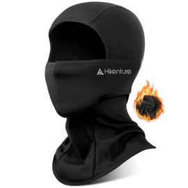 Hikenture Full Face Mask for Cold Weather, Men's Balaclava Face Warmer - Winter Fleece Ski Mask, Black