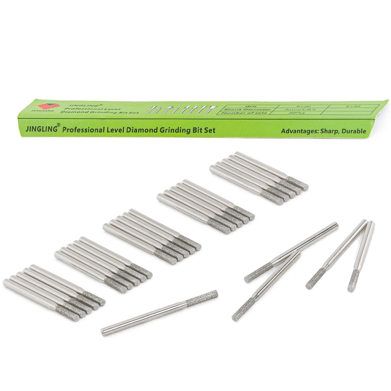 JINGLING 2.5mm Diamond Drill Bits for Stone Ceramic Glass 1/8"