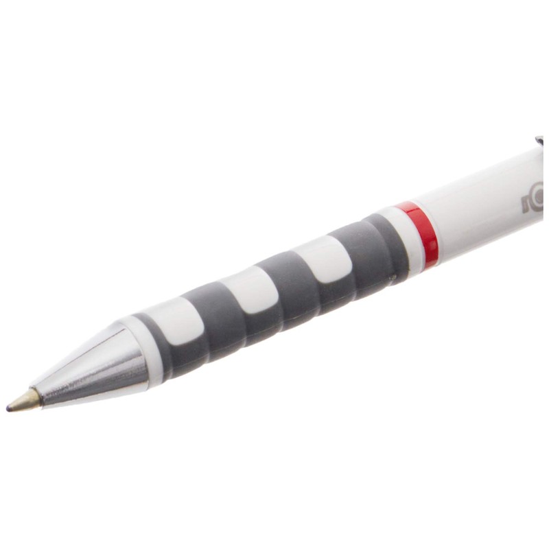 Rotring Tikky Lightweight Ballpoint Pen with Rubberised Grip - White