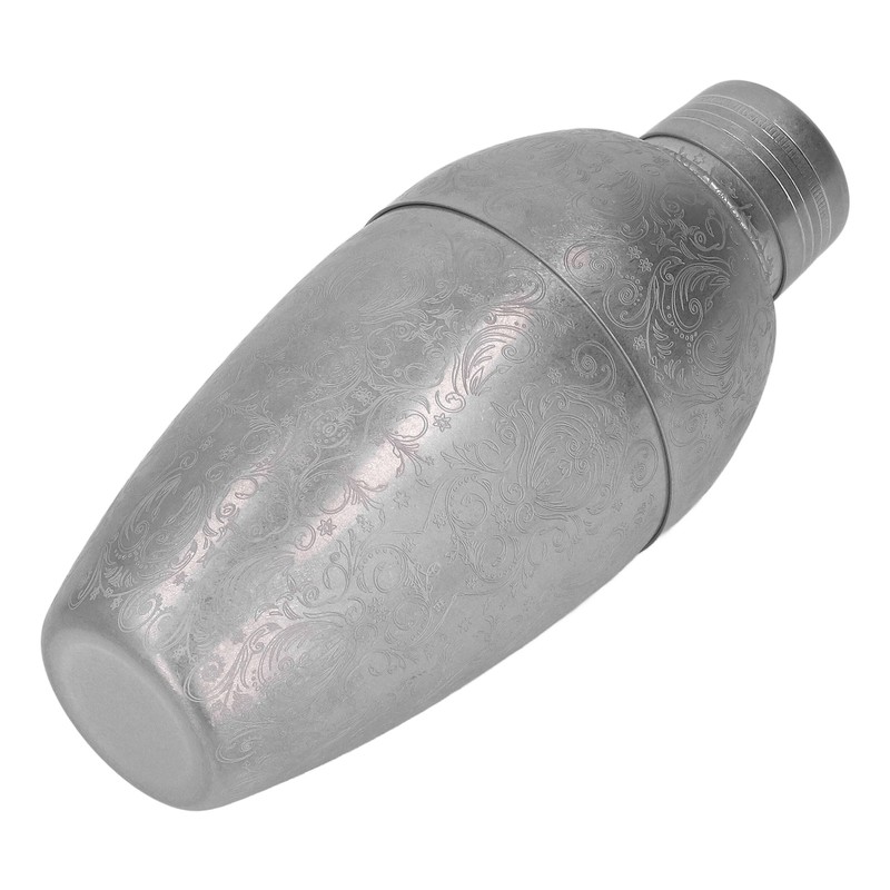 Cocktail Shaker 304 Stainless Steel High Strength Flower Carved Bartending