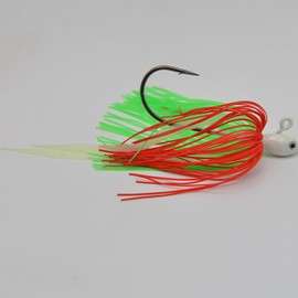 12 Bundles Silicone Jig Skirts Replacement Fishing Skirts for Spinnerbaits Bass Jig Lures Fishing Bait Accessories Quick Change Squid Jig Skirts (Red/Green, 12 Bundles Skirts)