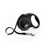 Flexi Black Design Tape Black Medium 5m Retractable Dog Leash/Lead
