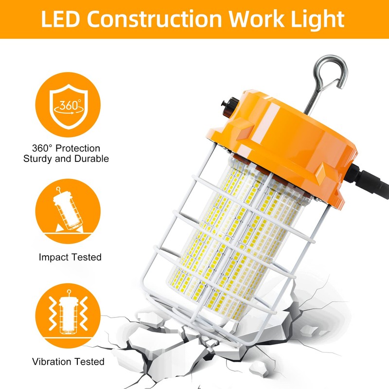 80W LED Temporary Work Light 12000Lm 5000K Construction Lights Led