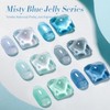 Born Pretty Jelly Blue Gel Nail Polish Set Sheer Transparent
