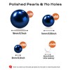 250 PCS Navy Blue Floating Beads No Hole Pearl for