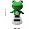 Jizlan Green Solar Bobblehead - Long-Lasting Frog Bobble Dancer Toy,