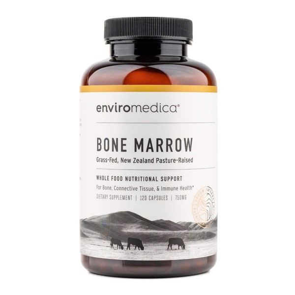 Enviromedica Freeze-Dried Bone Marrow Complex with Cartilage and MCHA Whole Bone from Grass-Fed Pastured New Zealand Bovine (120ct)