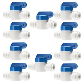 Speedfit 1/4 Inch Shut Off Valve, Push to Connect Plastic Plumbing Fitting, PPSV040808WP (10)