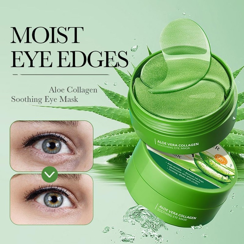 Under Eye Gel Patches, Eyes Collagen Masks with Aloe Vera