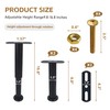 buccilly 2 Pack Adjustable Bed Legs 10-17 Inch - Heavy