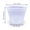 ZIRKA Clear Orchid pots with Holes Plastic Flower Planter 5.5