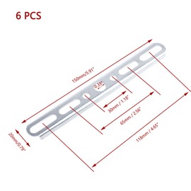 KUMGROT Light Fixture Mounting Bracket 6 Inch Ceiling Light Plate Pendant Light Crossbar with Screws, , Heavy Duty Iron Silver 6 Pcs