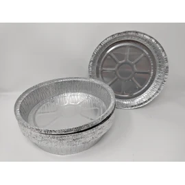Foglish Home & Garden 4 x 23cm 9" Aluminium Foil Round Pie Flan Quiche Dish Tray Container BBQ 23x23x4cm Airfryer Oven