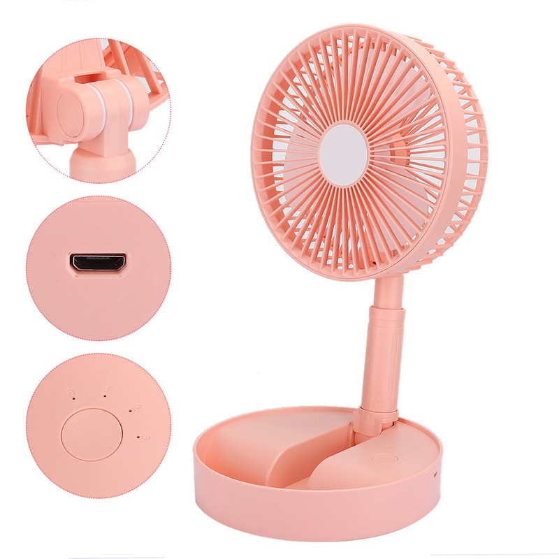 Portable Mini USB Rechargeable Handheld Fan Home Office Silent Desktop