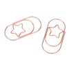 100pcs Rose Gold Star Paper Clips Slip Resistance Rust Prevention
