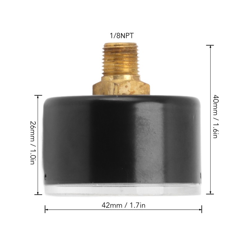 6000 Psi CO2 Pressure Gauge 1/8npt Thread Air Pressure Gauge