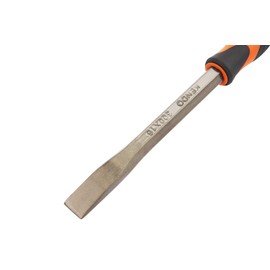 KENDO Chisel Hand - Flat Chisel - Shaft Width 16 mm - Total Length 300 mm - Chisel Hand Guard with Ergonomic Soft Touch 2-Component Handle